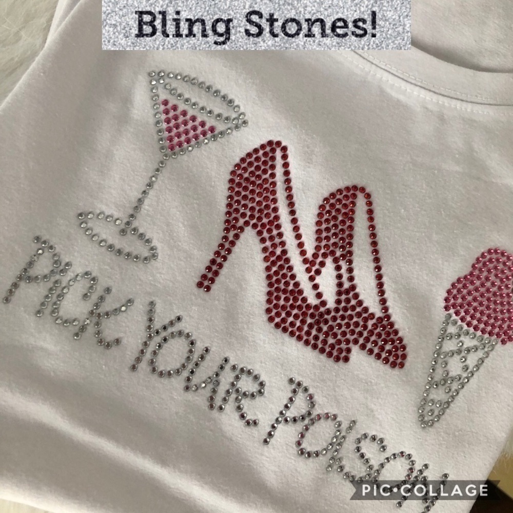 Curvy Divas White T-Shirt w/Bling Words. - Picture 2 of 4